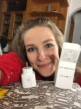 Enchufe WiFi de enchufe inteligente para la UE, 16A, Monitor de potencia, función de sincronización, Control por aplicación Tuya SmartLife, funciona con el asistente de Google Alexa, 100-240V