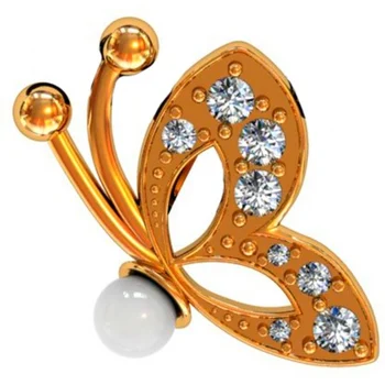 

Volga jeweler pendant with pearls and cubic zirconia silver with gilding