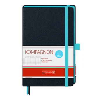 

Notepad Brunnen companion trend, 80 gr/m2, black, elastic and trim-