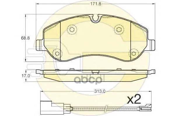 Колодки Тормозные Ford Transit 14-/Custom 12- Передние Girling 6119671 Girling арт. 6119671