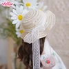 Adollya Doll Accessories Woven Straw Hat Suitable For 1/3 1/4 1/6 Brown Khaki Handmade Style Mini Straw Hat Doll Accessories