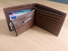 Billeteras personalizadas de cuero PU para hombre, billetera con grabado de alta calidad, monedero pequeño, regalo de lujo para hombre