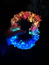 Fairy-Lights Peach-Flower Led-String Christmas-Decor Solar-Lamp Garden Outdoor 5m 22m