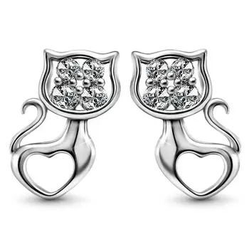 

Earrings-pouches Sunduk from silver "kittens"