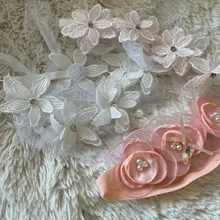 Diadema de flores para bebé niña, abrazadera para recién nacido, banda para el pelo de princesa, sombrerería de fiesta, accesorios de regalo, lazo de encaje
