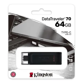 

Pendrive Kingston 64GB USB-C DataTraveler DT70 - Original memory USB Flash Drive