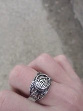 Anillo de Mitología nórdica gótico vintage para hombre y mujer, sortija con insignia antigua nórdica, joyería de moda