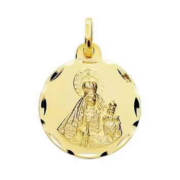 

Medal 18k gold Virgin Mary Rosary 18mm fence carved. [AB3824GR] -Customizable-RECORDING INCLUDED IN THE PRICE