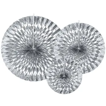 

Metallic silver rosettes (Pack of 3)