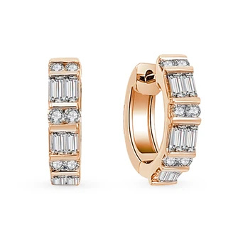 

Gold earrings with diamonds sunlight sample 585