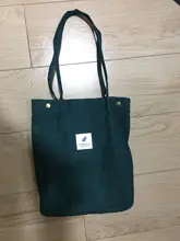 Bolso de compras de pana para mujer, bolsa de hombro de tela de lona, almacenamiento ecológico reutilizable, de comestibles, ecológicas y plegables