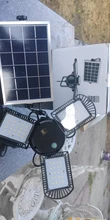 Solar-Light Remote-Control Solar-Garden-Lamps 3-Lamp-Head Outdoor Waterproof 60 Led 