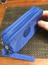 Bolso de mano con 3 cremalleras para mujer, Cartera de marca de carteras, monedero para llaves y tarjetas, monedero corto de lona para mujer y Niña