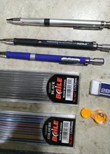 Juego de lápices mecánicos de 2,0mm, lápices automáticos 2B Con recargas de plomo de Color/negro para dibujo, escritura, elaboración, boceto de arte