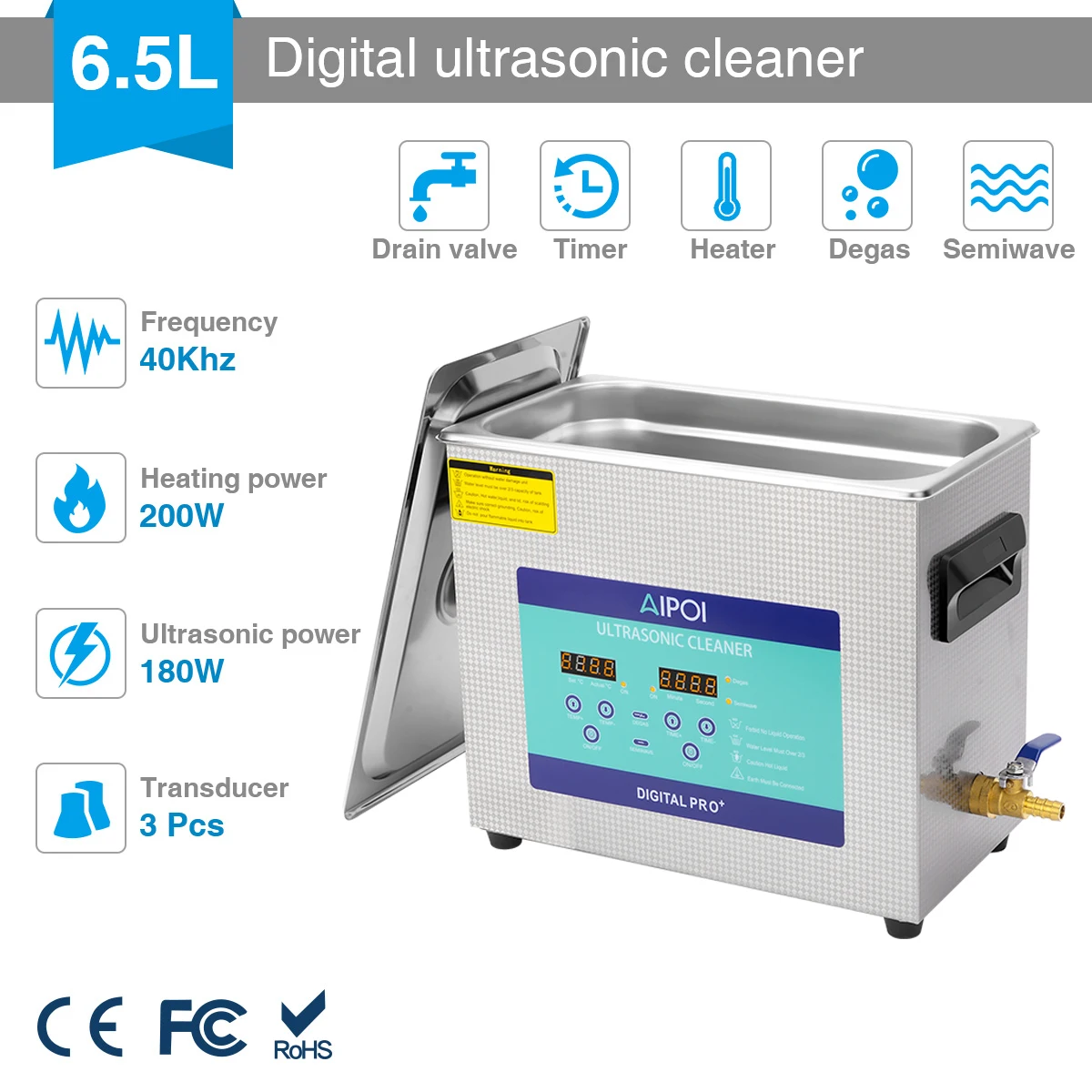 UltrasoniccleanerAIPOIUltrasoniccleaningdevice65Lforcarand