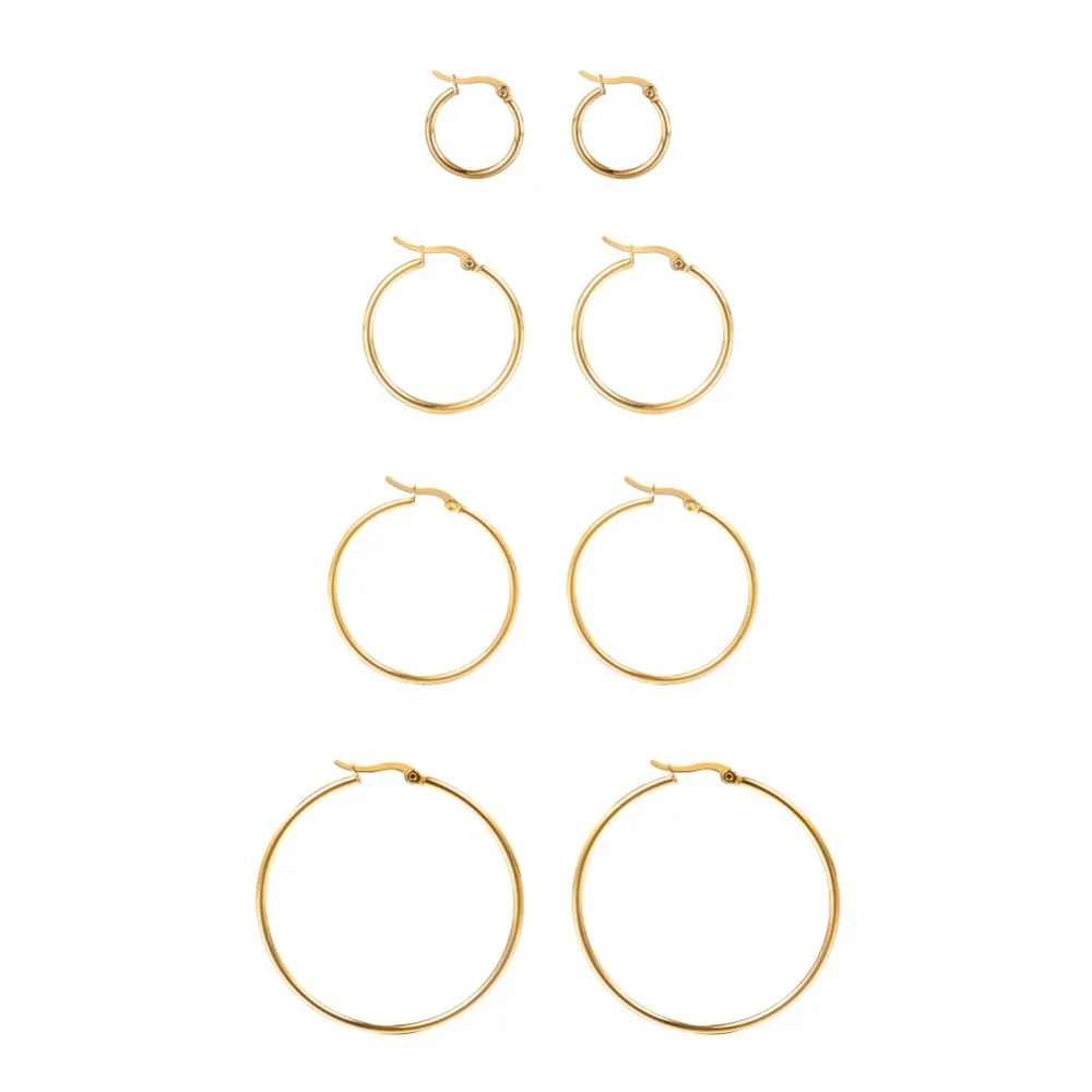 4 pairs korean Earrings for women girl Circle Earring Fashion Earrings Party Jewelry Gift for women girl