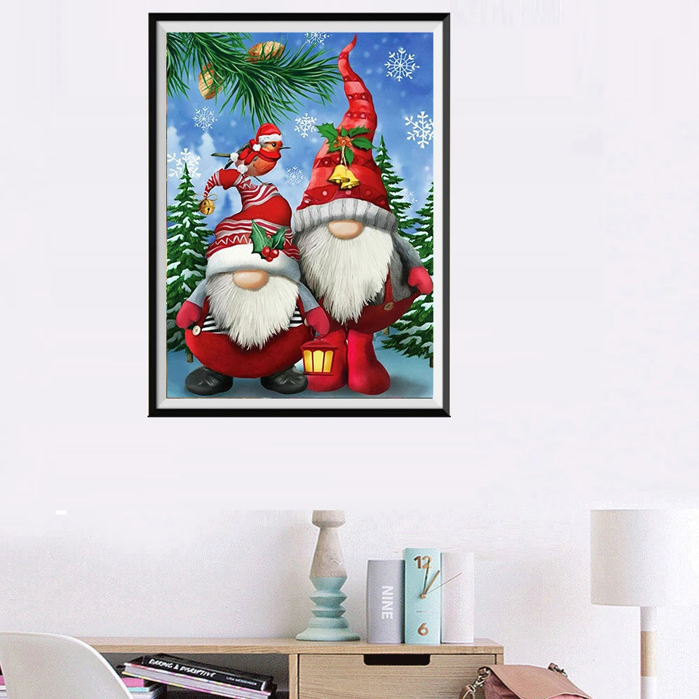 Pintura de diamantes 5D DIY, retrato de niña y hermana, paisaje de dibujos animados, bordado de arte, conjunto de mosaico redondo completo, decoración de punto de cruz para el hogar - Imagen 2