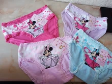 Calzoncillos de dibujos animados para niñas, ropa interior de Modal, bragas con estampado de Minnie Mouse, bragas cortas para niños, calzoncillos florales bonitos
