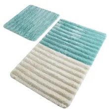 Коврики для ванной нескользящие Противоскользящие коврики противоскользящие мягкие Мятные 2'Li набор 60X100 см-50X60 см