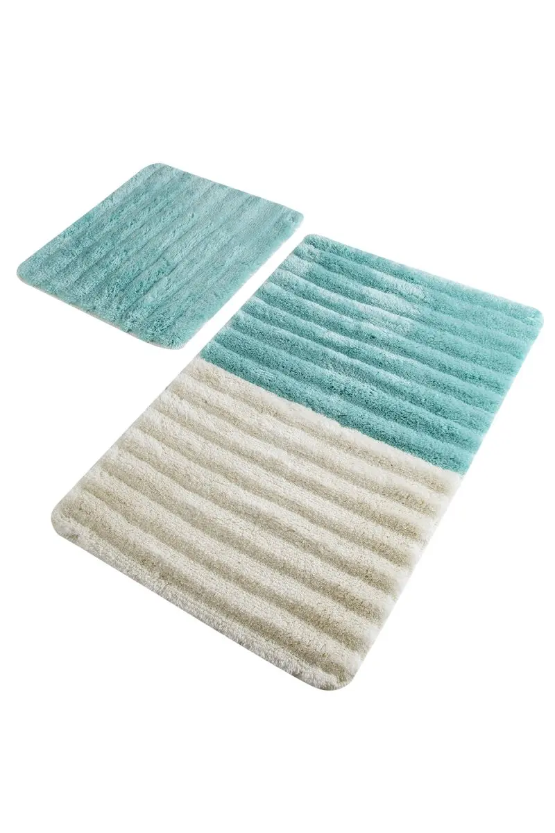 

Bath Mats Non Slip Anti Mould Mats Non Slip Anti Mould Soft Mint 2'Li Set 60X100 Cm- 50X60 Cm