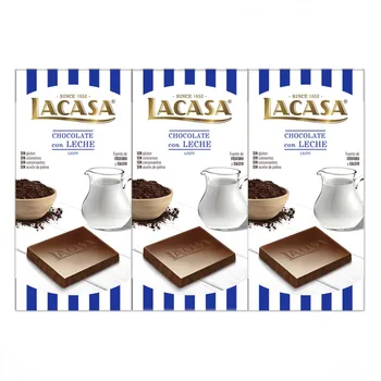 

3 milk Chocolate tablets · 100g.