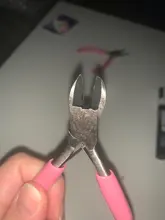 Herramientas de joyería de 125mm, accesorios DIY, herramientas de Hardware, pinza de plástico, tornillo de Banco rosa, negro, cabeza redonda, afilada boca, alicates de corte de alambre