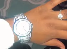 Reloj de pulsera de cuarzo y acero inoxidable para mujer, pulsera de lujo con diamantes de imitación, a la moda, #1
