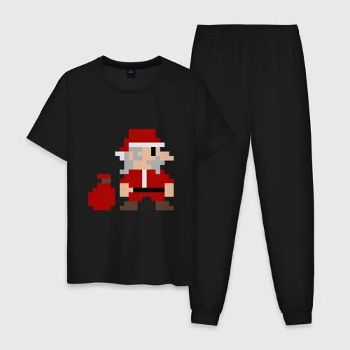 Мужская пижама хлопок Pixel Santa | одежда