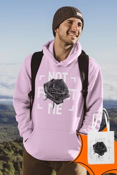 

Angemiel Wear Forget Me Pink Male Hooded Sweatshirt Bags Kombin