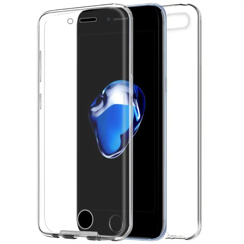 Чехол-подставка из прозрачного поликарбоната+ ТПУ 360 всего тела для Apple IPhone 7 Plus | IPhone 8 Plus Передняя и задняя двойная 3D