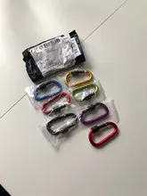 4 unids/lote de aleación de mosquetón de Escalada 8cm Tipo de Bloqueo d quickdraw mosquetón hebilla de aluminio colgante tuerca mochila hebilla YJN