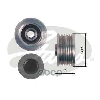 Ременной Шкив Генератора Nissan Murano 01/10, Pathfinder 08/10 Gates арт. OAP7149