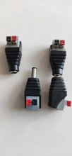 5 uds macho DC + 5 uds conector hembra DC 2,1*5,5mm DC Power Jack adaptador de conector de clavija para 3528/5050/5730 cinta de led de único color
