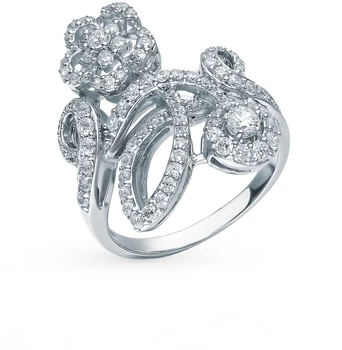 

Silver ring with cubic zirconia sunlight sample 925