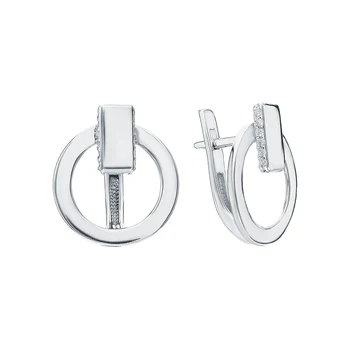 

Silver earrings with cubic zirconia sunlight sample 925