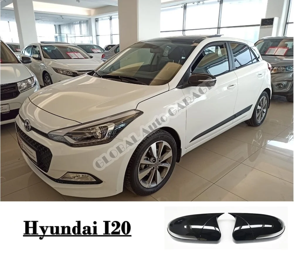 

For HYUNDAI i20 Bat Mirror Cover 2014 2015 2016 2017 2018 2019 2020 Glossy Piano Black 2 Pieces Wing Car Styling Auto Universal