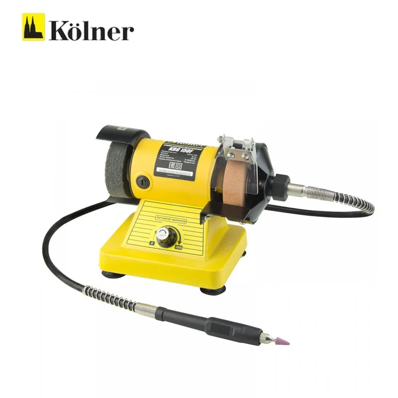 Заточный станок Kolner KBG 150F 150 Вт 0 10000 об/мин круги: 75x20 мм (шлифование + полировка)