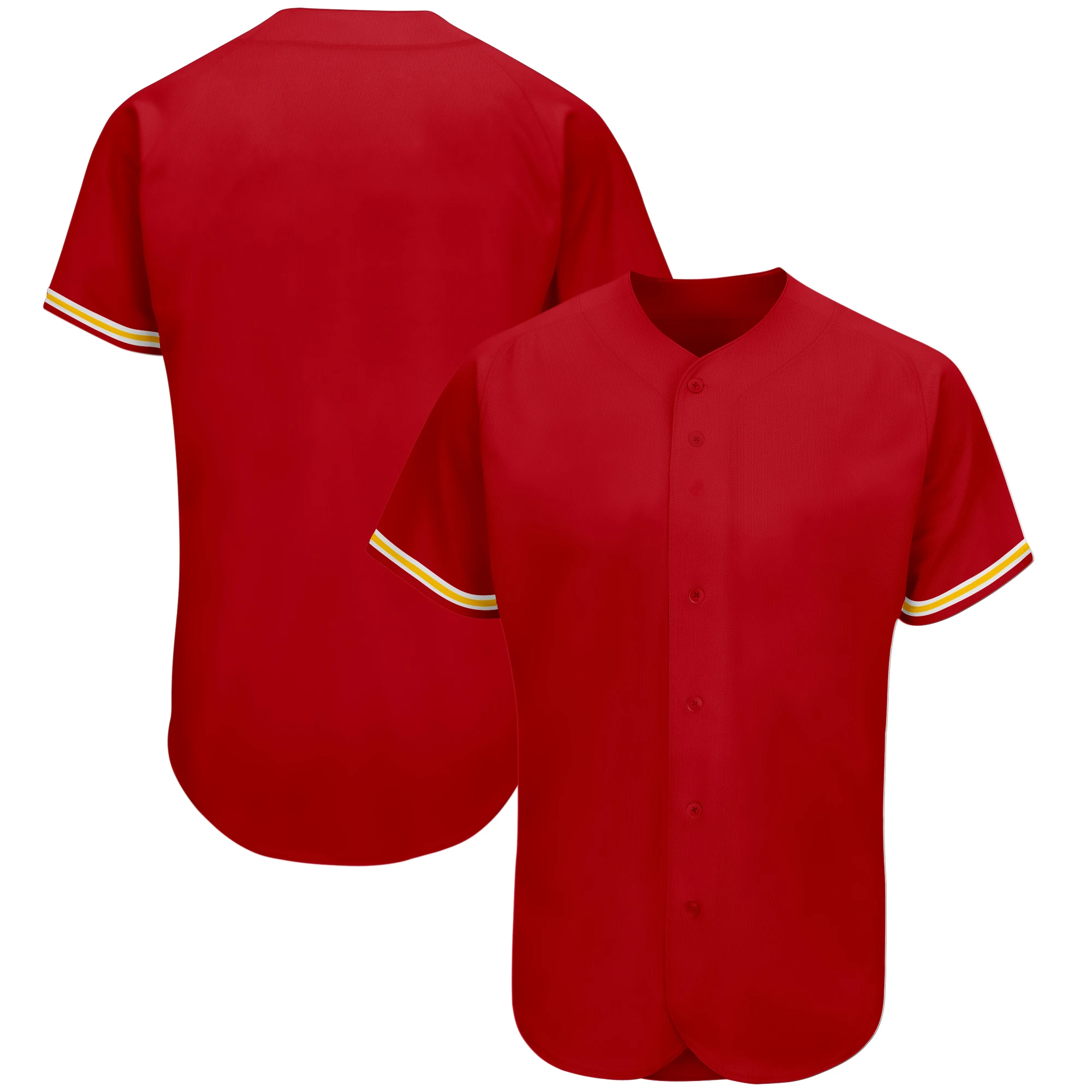 thumbnail image 1 of Camiseta de béisbol de moda en blanco, lisa, con botones, transpirable, suave, para hombres/niños, para juegos al aire libre/fiestas, talla grande, cualquier color, 1 of 5