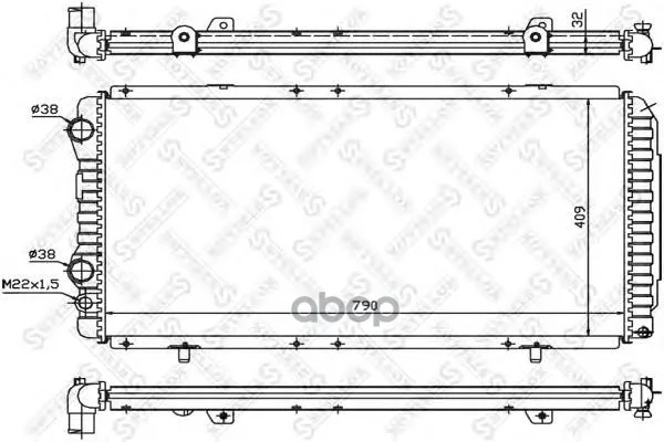 10-25027-Sx_радиатор Системы Охлаждения! Fiat Dukato,Citroen Jumper 2.0-2.8tdi 94 Stellox 1025027sx Stellox арт. 1025027SX