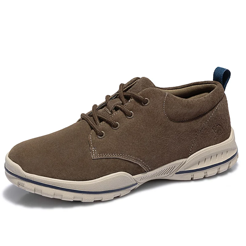 A832266630Brown CAMEL/Мужская обувь из натуральной кожи; модные замшевые кроссовки в стиле ретро; Мужская обувь для бега; амортизирующая подошва с мехом - Цвет: A832266630Brown