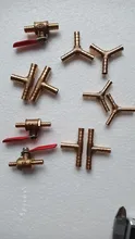 Tee-Connector Joiner-Piece BRASS Hose Pneumatic-Connect-Plug-Socket Fuel-Water-Air-Pipe