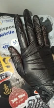 Xingyu-guantes de nitrilo desechables para uso doméstico e Industrial, color negro, resistentes al agua y al aceite, 100 Uds.
