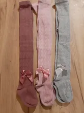 Medias con lazo para niñas, pantalones de algodón, de 1 a 10 años, 8 colores, para Otoño e Invierno