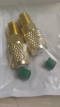 2 uds adaptador de aire acondicionado macho 5/16 SAE hembra 1/4 SAE para R410 R32 adaptador de aire acondicionado refrigerante reparación fluoruro