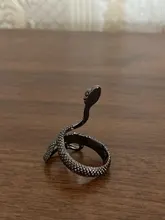 Anillo Punk liso para hombre y mujer, estilo europeo, serpiente, Cobra, corazón, Vintage, Mamba, joyería, alta calidad