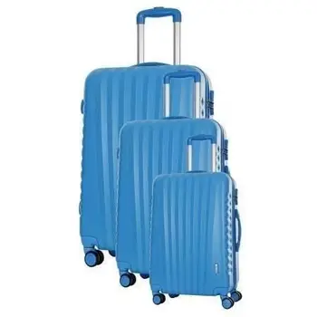 

TRAVEL ONE Set of 3 suitcases 8 wheels S / M / L Blue Hills