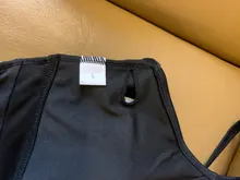 Riseado-bañador Vintage de una pieza para mujer, ropa de baño de malla, traje de baño negro con correa, ropa de playa, trajes de baño XXL 2021