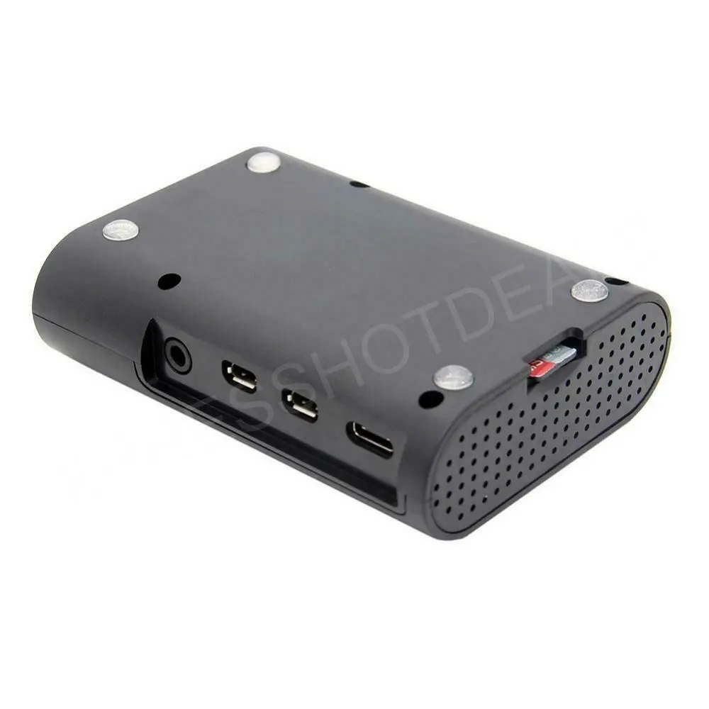 Raspberry Pi 4 Модель B черный/прозрачный чехол для корпуса ABS с охлаждающим вентилятором