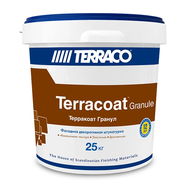 TERRACO TERRACOAT GRANULE штукатурка декоративная акриловая зерно 1 5 мм шуба (25кг) |