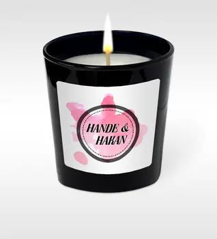 

Personalized Black Glass Small Bowl Scented Candle (Model 3)